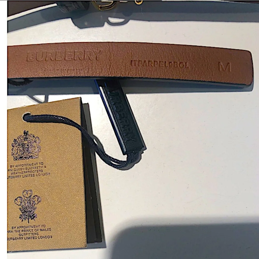 Monogram Motif Reversible Leather Belt Burberry - Picture 11 of 13